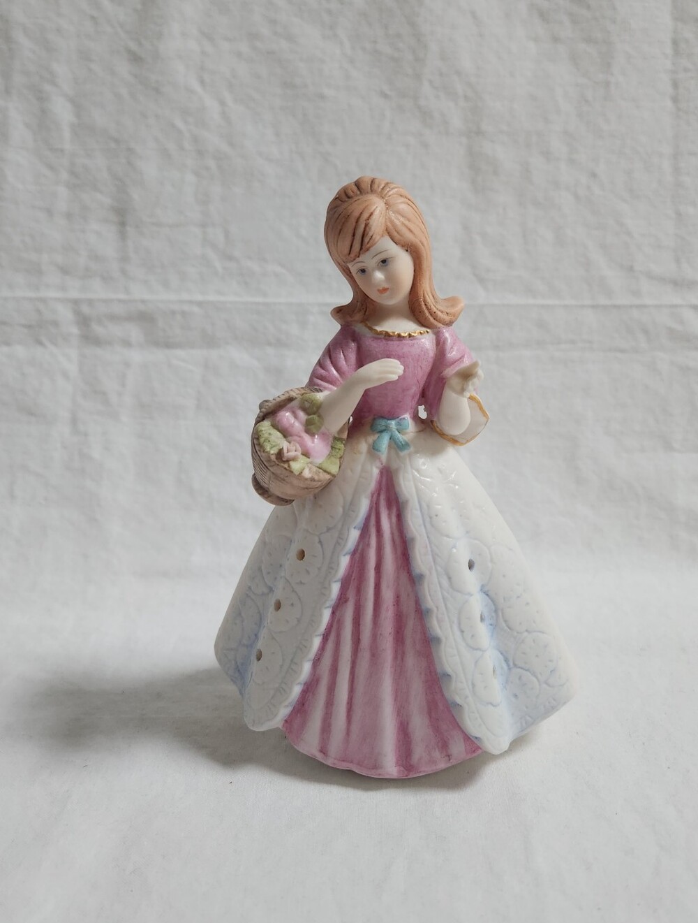 Vintage Potpourri Holder Girl Figurine Pomander AS IS